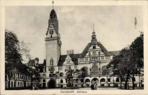 Ak Duisburg im Ruhrgebiet, Rathaus