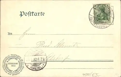 Ak Düsseldorf am Rhein, Industrie und Gewerbeausstellung 1902, Suldenthal und Zillerthal