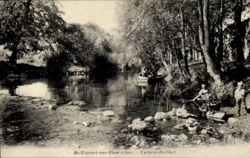 Ak St. Florent sur Cher, Un bras du Cher