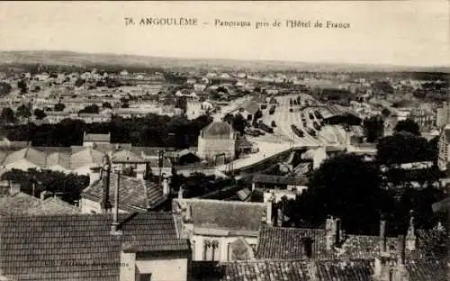 Ak Angoulême Charente, Panorama pris de l'Hotel de France
