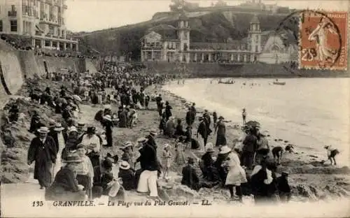 Ak Granville Manche, La Plage vue du Plat Gousset