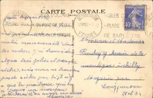 Ak Les Sables d'Olonne Vendée, La Plage