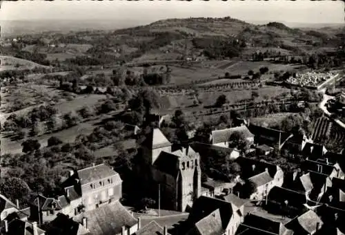 Ak Perpezac le Blanc, Eglise, Panorama