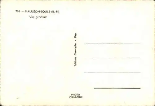 Ak Mauleon-Soule Pyrénées-Atlantiques, Vue generale