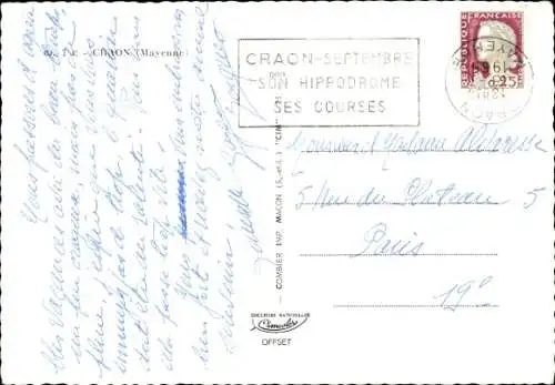 Ak Craon Mayenne, Pferderennsport, Rennbahn, Tribüne