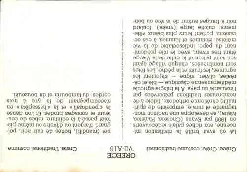 Ak Kreta, Mann in griechischer Tracht, Portrait