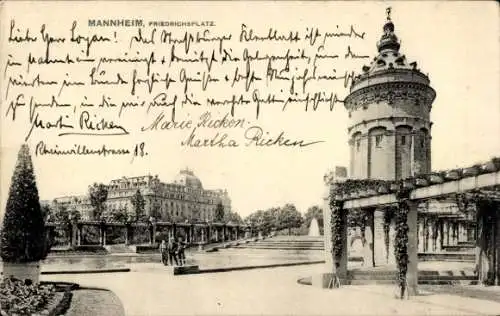 Ak Mannheim in Baden, Friedrichsplatz