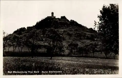 Ak Bad Blankenburg in Thüringen, Burg Greifenstein, Ruine