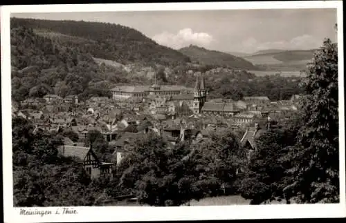 Ak Meiningen in Thüringen, Teilansicht, Kirchtürme