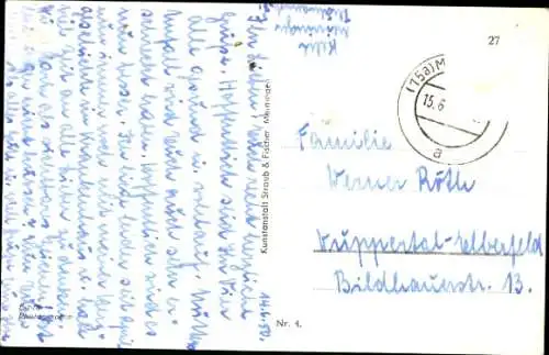 Ak Meiningen in Thüringen, Teilansicht, Kirchtürme