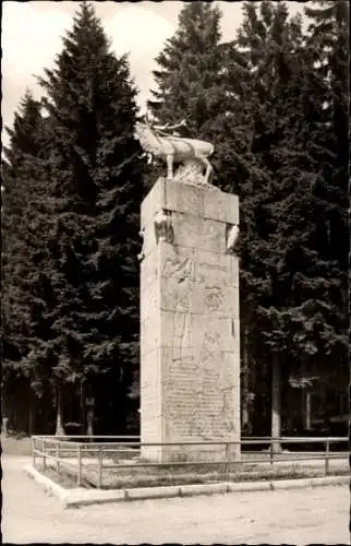 Ak Frauenwald am Rennsteig Ilmenau in Thüringen, Der Hirsch