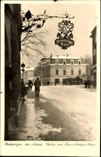 Ak Meiningen in Thüringen, Henneberger Haus, Winter