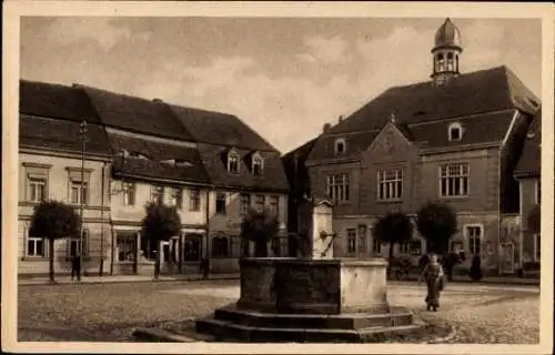 Ak Bad Blankenburg in Thüringen, Marktplatz mit Rathaus