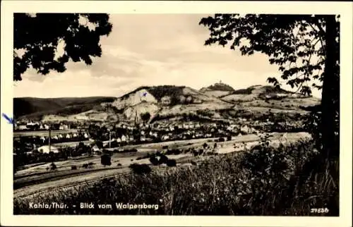 Ak Kahla in Thüringen, Gesamtansicht, Blick vom Walpersberg