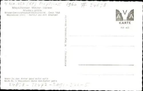 Ak Mayschoß an der Ahr, Mayschosser Winzer-Verein, Keller, Weinfässer, Bar