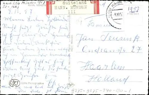 Ak Hann. Münden in Niedersachsen, Gesamtansicht