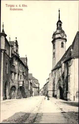 Ak Torgau an der Elbe, Kirchstraße
