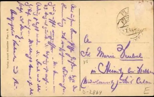 Ak Plau am See Mecklenburg, Seelust, Steg, Boot