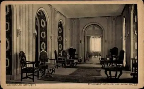 Ak Ostseebad Zinnowitz auf Usedom, Kurhaus Preussenhof, Hotelhalle