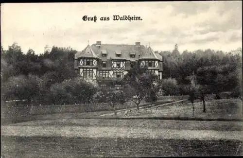 Ak Waldheim Obernzenn in Mittelfranken, Gebäude, Fachwerkhaus