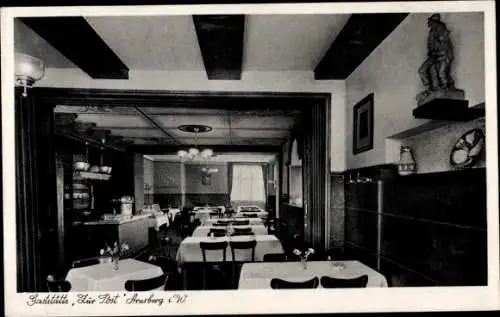 Ak Arnsberg im Sauerland, Gaststätte Zur Post, Innenansicht