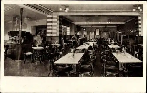 Ak Neheim Arnsberg im Sauerland, Café Röther, Innenraum