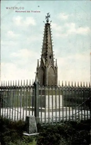 Ak Waterloo Wallonisch-Brabant, Denkmal der Preußen