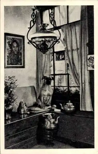 Ak Amsterdam Nordholland Niederlande, Restaurant Eethuisjes, Boxer posiert