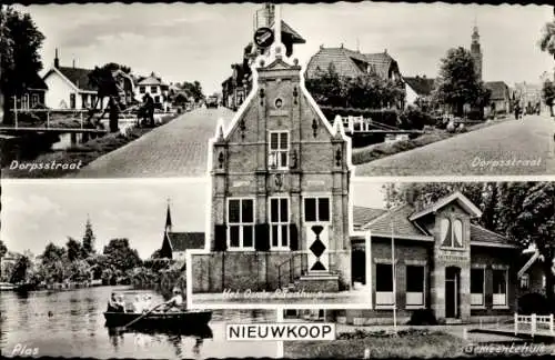 Ak Nieuwkoop Südholland Niederlande, Rathaus, Rathaus, Dorpsstraat, Plas