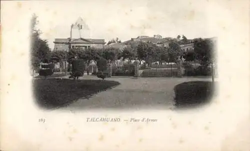 Ak Talcahuano Chile, Place d’Armes