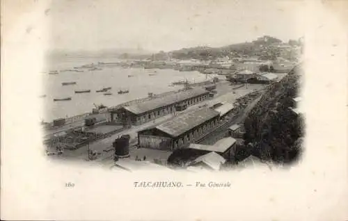 Ak Talcahuano Chile, Gesamtansicht