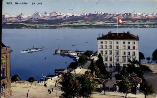 Ak Neuchâtel Stadt Neuchâtel, Le Port