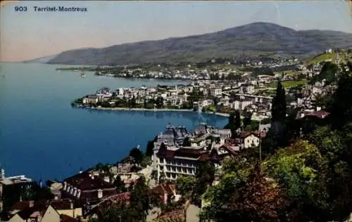 Ak Territet Montreux Kt. Waadt, Gesamtansicht