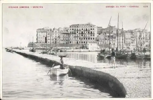 Ak Korfu Griechenland, Entree du Port, Hafenpartie