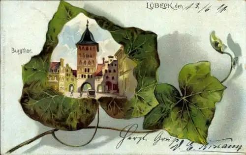 Litho Hansestadt Lübeck, Burgtor
