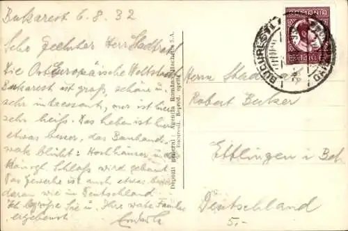 Ak București Bukarest Rumänien, Nordbahnhof, Straßenbahnen