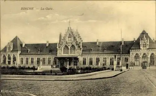 Ak Binche Wallonien Hennegau, Bahnhof