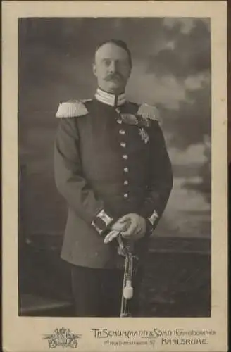 Cabinet Foto Portrait Großherzog Friedrich II. von Baden