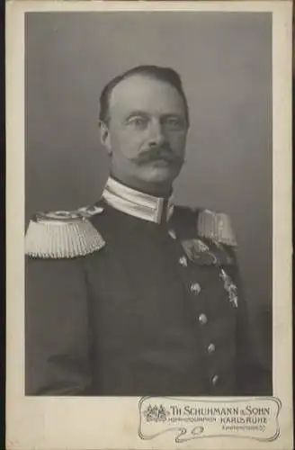 Cabinet Foto Portrait Großherzog Friedrich II. von Baden