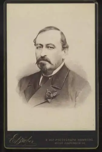 Cabinet Foto Portrait Herzog Ernst II. von Sachsen-Coburg-Gotha