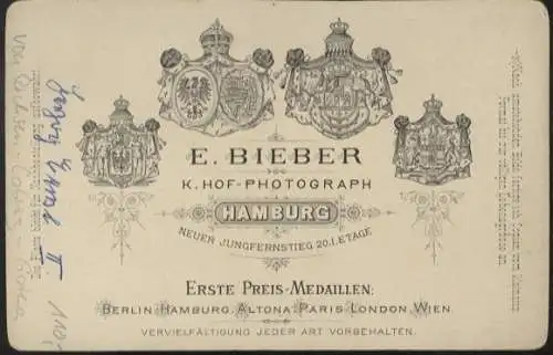 Cabinet Foto Portrait Herzog Ernst II. von Sachsen-Coburg-Gotha