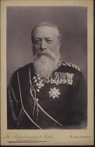 Cabinet Foto Portrait Großherzog Friedrich von Baden