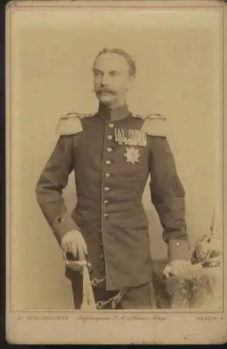 Cabinet Foto Portrait Erbprinz Bernhard von Sachsen-Meiningen