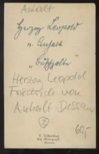CdV Herzog Leopold Friedrich von Anhalt-Dessau