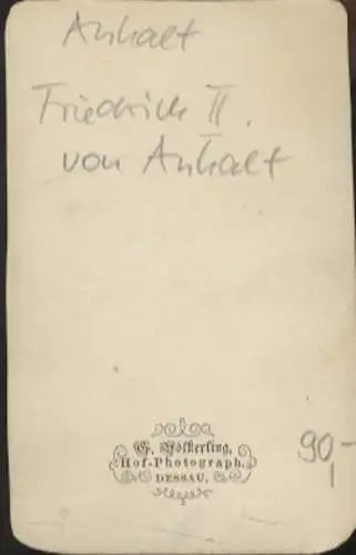 CdV Prinz Friedrich II. von Anhalt