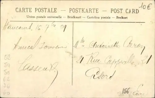 Ak Haucourt Seine Maritime, das alte Schloss