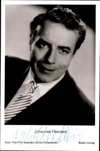 Ak Schauspieler und Sänger Johannes Heesters, Portrait, Liebeskrieg nach Noten, Autogramm