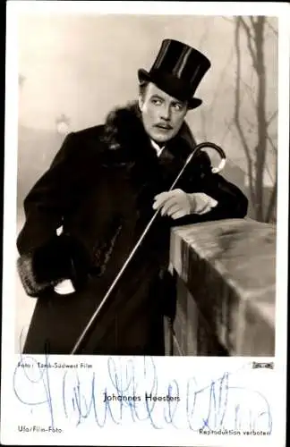 Ak Schauspieler Johannes Heesters, Portrait, Bel ami, Autogramm