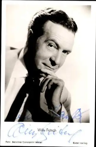 Ak Schauspieler Willy Fritsch, Portrait, Autogramm