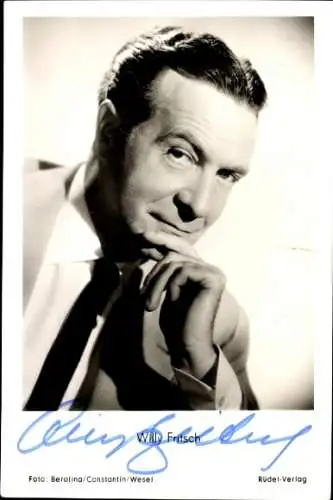 Ak Schauspieler Willy Fritsch, Portrait, Autogramm